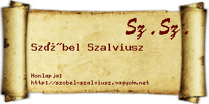 Szóbel Szalviusz névjegykártya